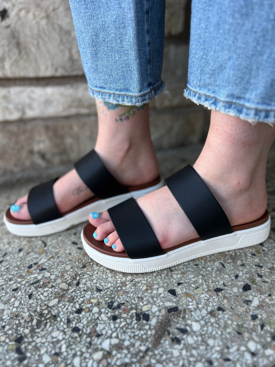 Mia Saige Two Strap Sandals