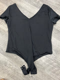 Reversible V Neck Short Sleeve Bodysuit