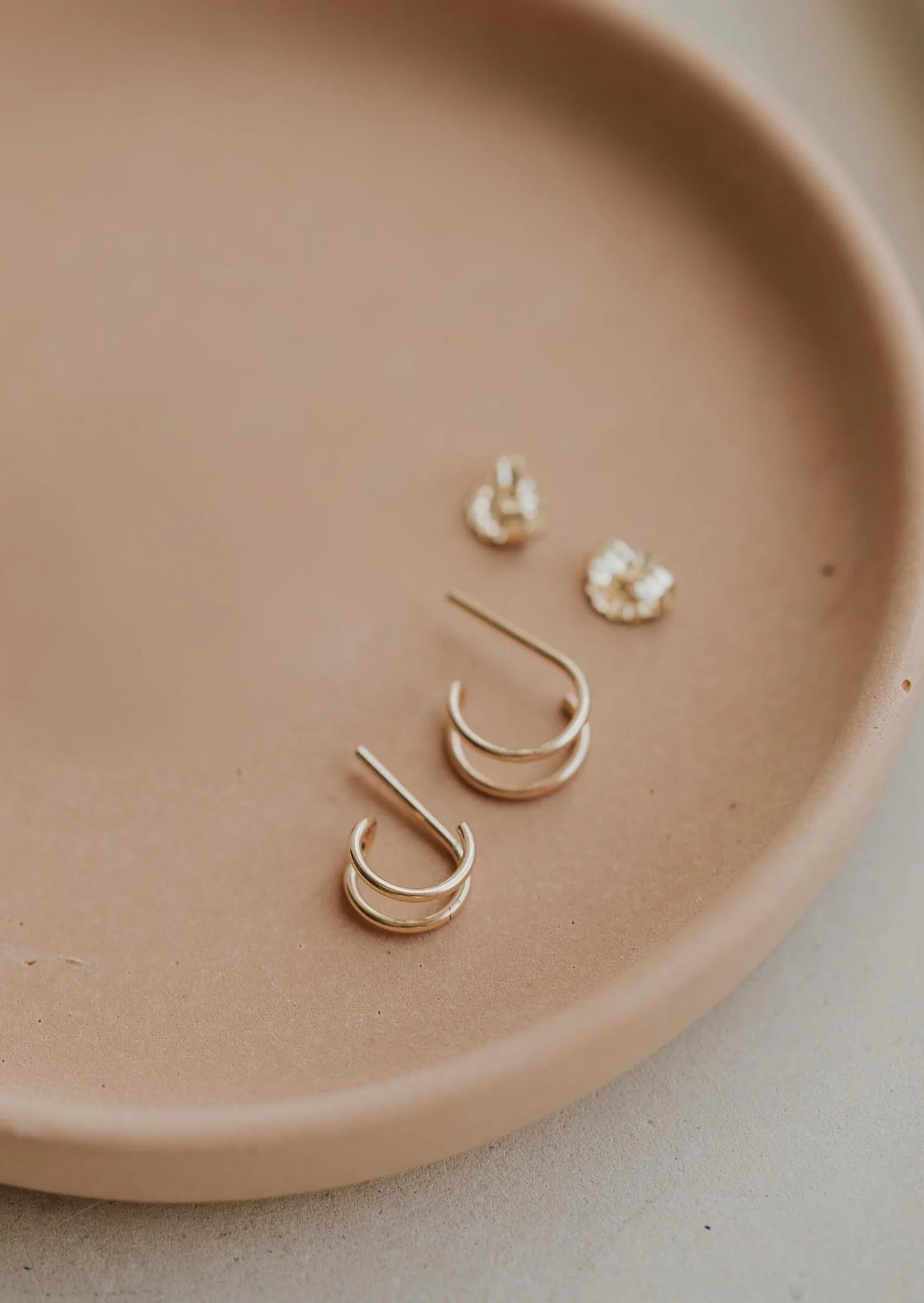 Tiny Dot Studs, Sterling Silver by Hello Adorn