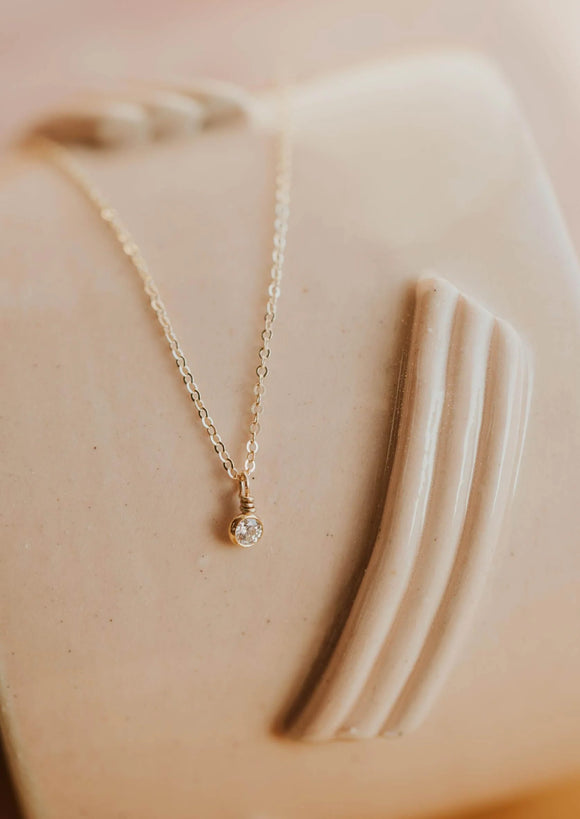 Hello Adorn Solitaire Necklace