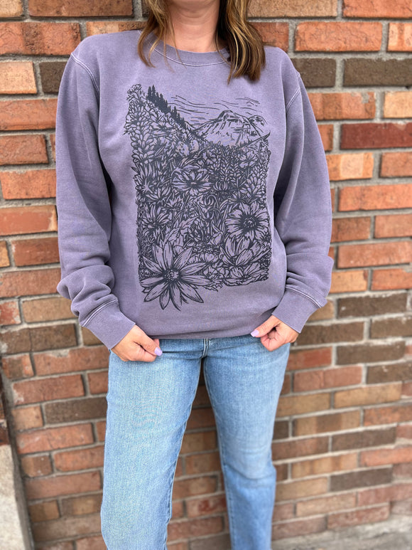 Flower Meadow Graphic Sweatshirt