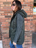 Long High Neck Puffer Vest