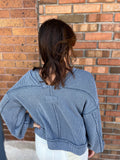 Mineral Washed Long Sleeve Thermal Ribbed