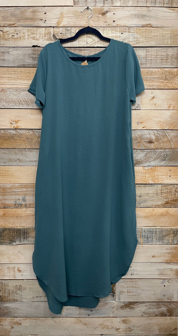 Round Neck Midi Dress