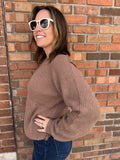 Crochet Lace Open Back Pullover Sweater