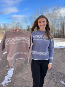 Mock Neck Nordic Sweater