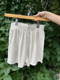 Linen Blend High Waist Shorts