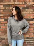 Brushed Cowl Neck Pullover