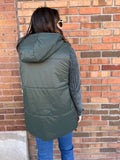 Long High Neck Puffer Vest