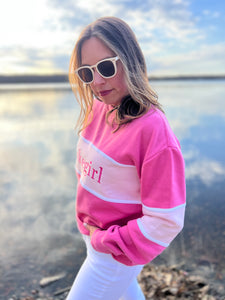 Lakegirl Cloud Fleece Colorblock Crewneck