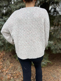 V Neck Cable Knit Sweater