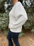 V Neck Cable Knit Sweater