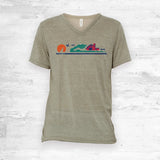 Wisconsin License Plate V Neck Tee