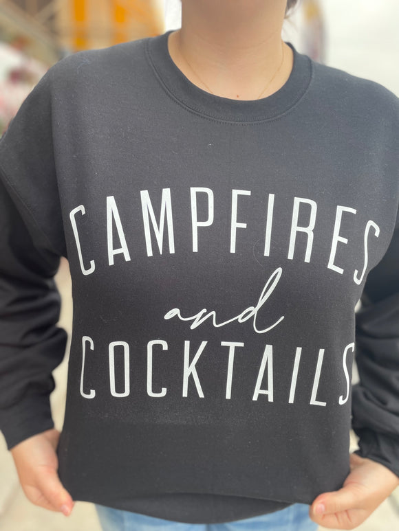 Campfires and Cocktails Graphic Sweatshirt