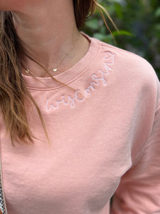 Wisconsin Script Embroidered Sweatshirt