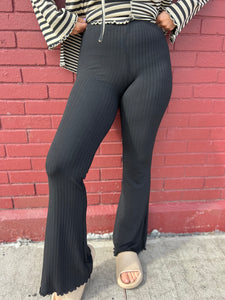 Ribbed Flare Yoga Pants