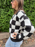 Checkerboard Print Sweater