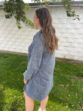 Mineral Washed Oversized Midi Dress