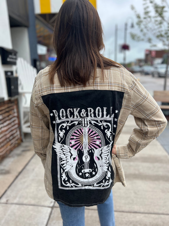 Rock & Roll Graphic Flannel