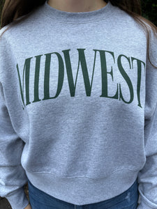 MIDWEST Cropped Crew Sweatshirt