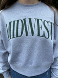 MIDWEST Cropped Crew Sweatshirt