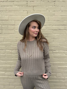 Wide Ribbed Knit Top