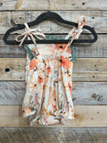 Coral Floral Print Strap Bubble