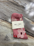 Floral Textured Printed Crew Socks