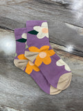 Multi Color Flower Print Socks