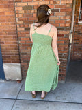 Spaghetti Strap Hanky Hem Maxi Dress