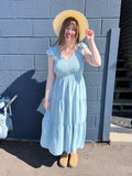 Flutter Sleeve Maxi Dress