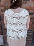 Side Self Tie Crochet Vest