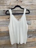 Fitted Ribbed V-Neck Tank