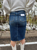 Risen High Rise Front Slit Midi Skirt