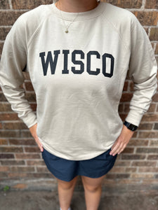 "Wisco" Printed Thin Crewneck Sweatshirt