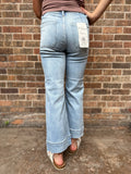 Risen High Rise Crop Wide Jeans