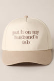 Put It On My Husband's Tab Canvas Trucker Hat