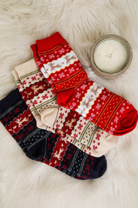 Christmas Graphic Color Socks