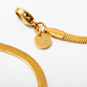 Herringbone 18K Gold Plated Chain