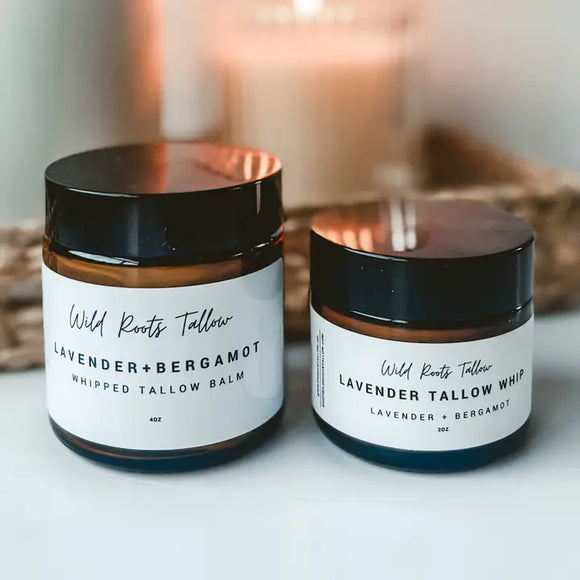 Wild Roots Lavender & Bergamot Whipped Tallow Balm