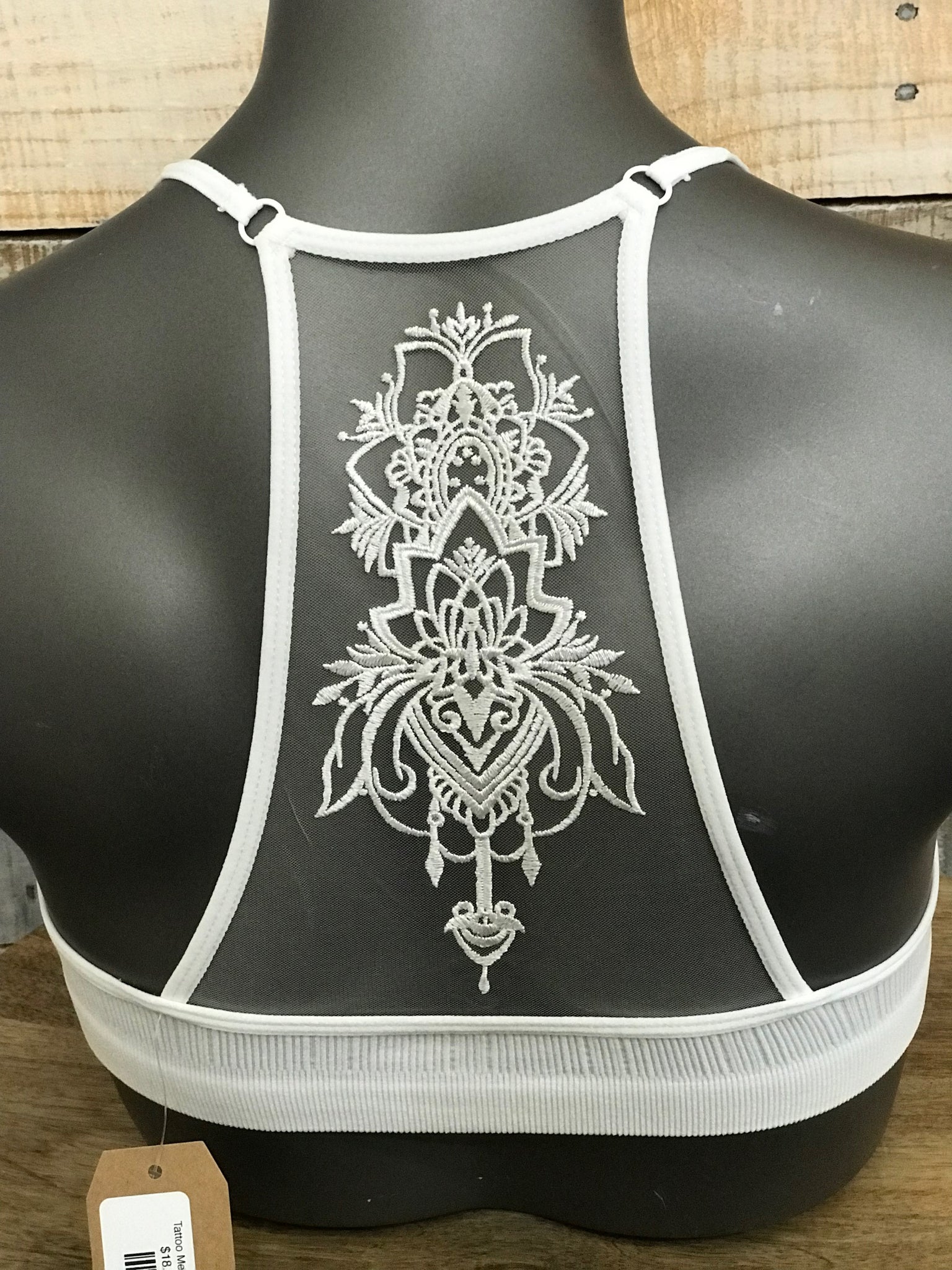 Tattoo Mesh Racerback Bralette – Two Sisters Boutique