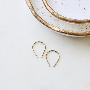 Hello Adorn Tiny Horseshoe Earrings